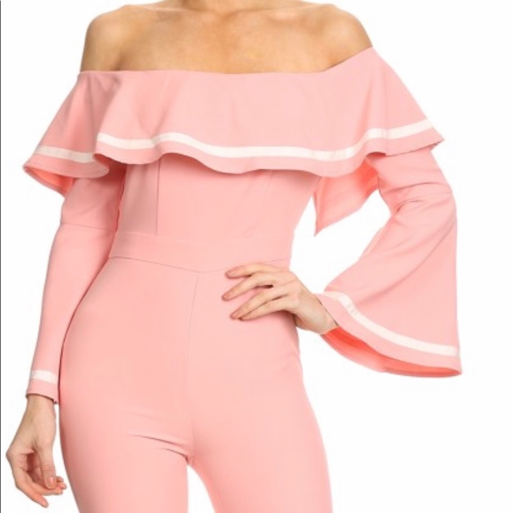 Flare sleeve jumpsuit